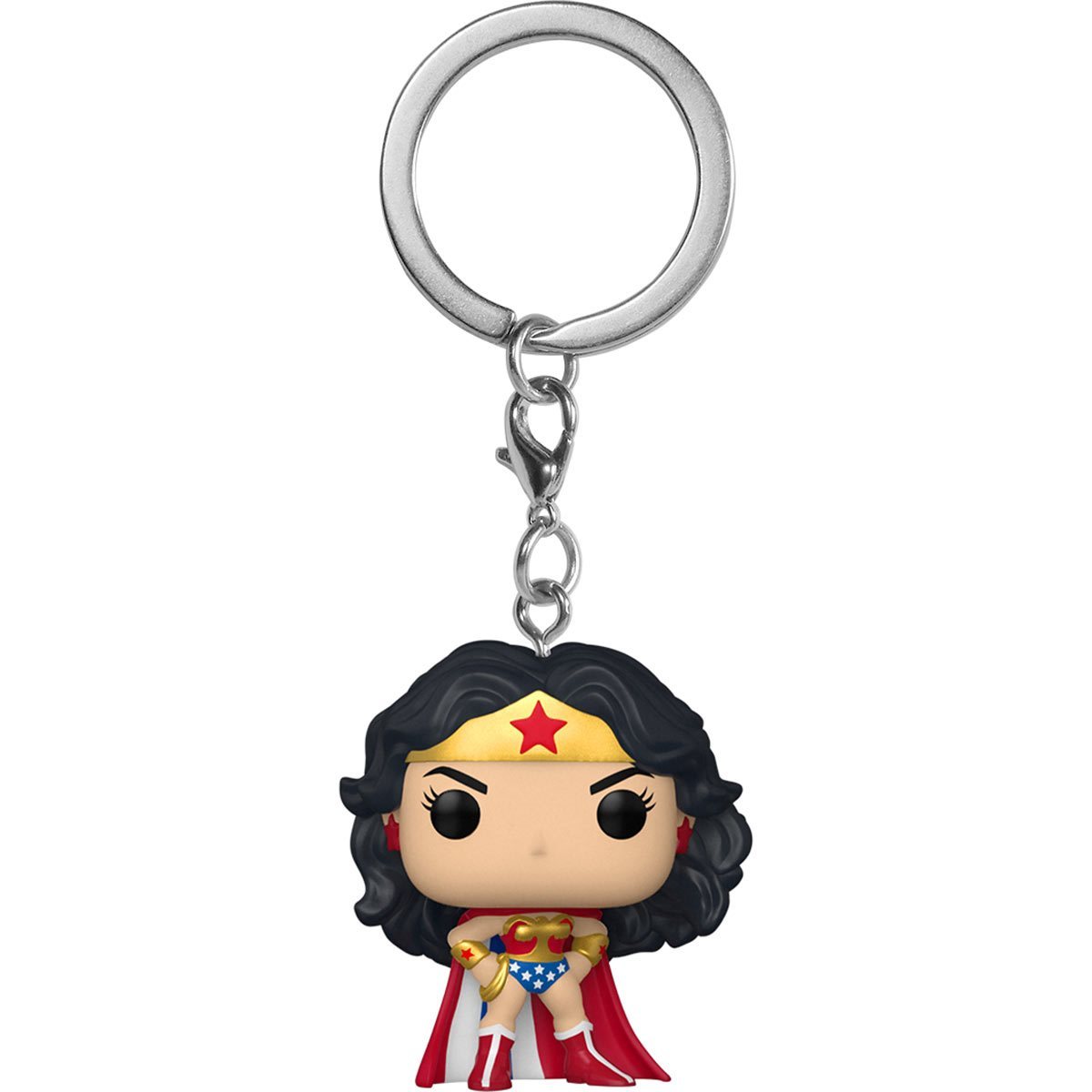 Funko Pop Keychain: Wonder Woman 80 - Mujer Maravilla Clasica con Capa Llavero Preventa - Akiba