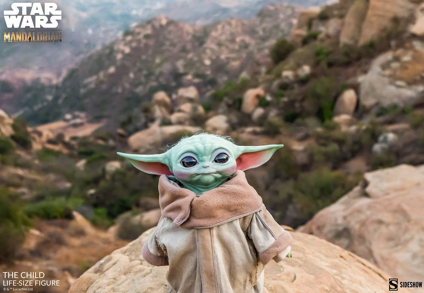 Sideshow Life Size: Star Wars: The Mandalorian - Grogu Baby Yoda Escala 1/1 - Akiba